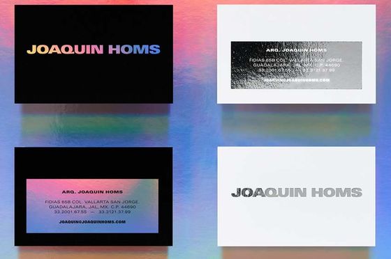 Custom Printed Paper Silver Foil Holographic Business Cards