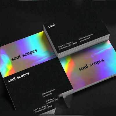 Custom Printed Paper Silver Foil Holographic Business Cards