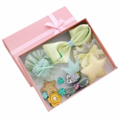Custom Printed Pink Christmas Hair Clip Set Accessories Gift Box Packaging