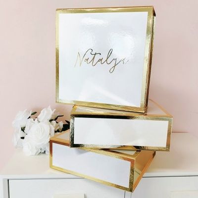 Custom Printed Rose Gold Bridal Bridesmaid Proposal Gift Box Will You Be My Bridesmaid Boxes