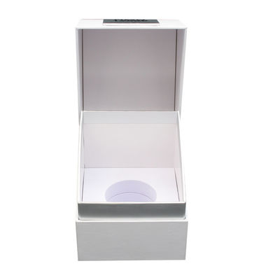 Custom Logo White Rigid Paper Luxury Candle Jar Packaging Boxes With Foam Insert