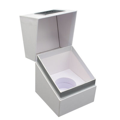 Custom Logo White Rigid Paper Luxury Candle Jar Packaging Boxes With Foam Insert