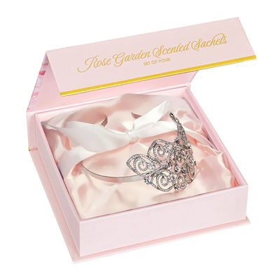 Custom Printed Paper Bride Headdress Headwear Tiara Packaging Box With Insert Foam