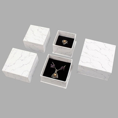 Customized Logo Printing Marble Pendant Brooch Cufflink Jewelry Gift Box Packaging