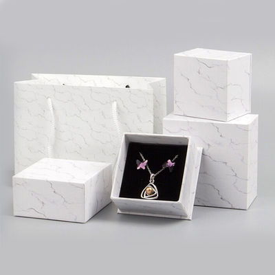 Customized Logo Printing Marble Pendant Brooch Cufflink Jewelry Gift Box Packaging