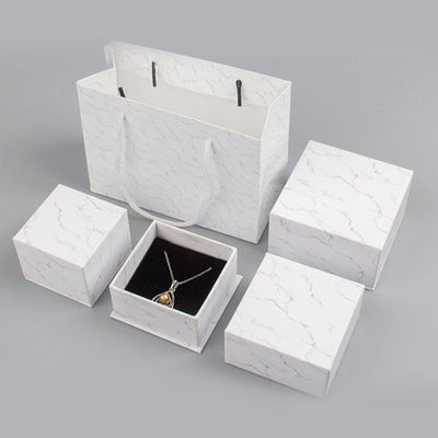Customized Logo Printing Marble Pendant Brooch Cufflink Jewelry Gift Box Packaging