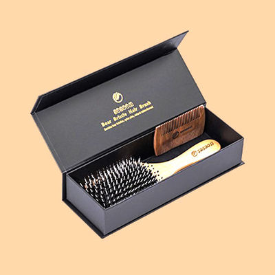 Custom Logo Printing Paper Hair Wave Brush Packaging Box For Hair Brushes