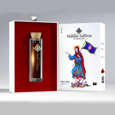 Custom Logo Printing Paper Saffron Bottle Packaging Zafran Saffron Packing Box