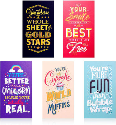 Custom Printed Paper Blank Greeting Motivational Quote Cards
