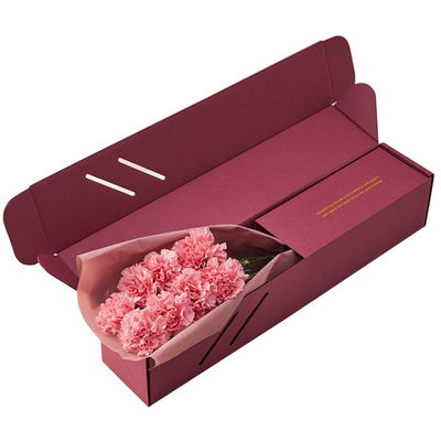 Custom Logo Printing Valentine Mothers Day Gift Boxes Pink Deep I Love You U Mom Rose Flower Box