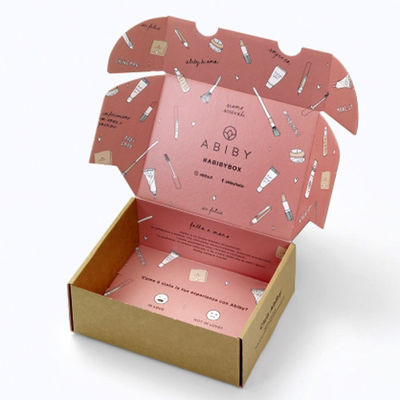 Factory Printed Cardboard Quick Self Seal Postal Boxes Personalised Adhesive Tear Strips Box Packaging
