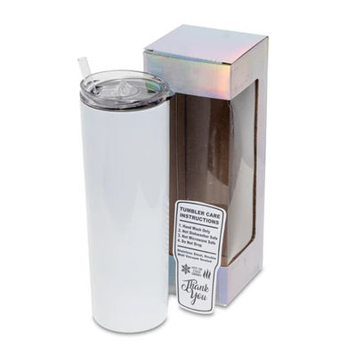 Custom Logo Printing Holographic Tumbler Packaging Shipping Boxes With Window