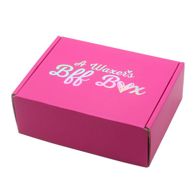 Custom Printing Paper Pink Holographic Corrugated Packaging Shipping Box
