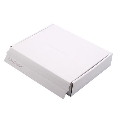 Custom Logo Printing White Flat Postal Box Self Seal Shipping Boxes