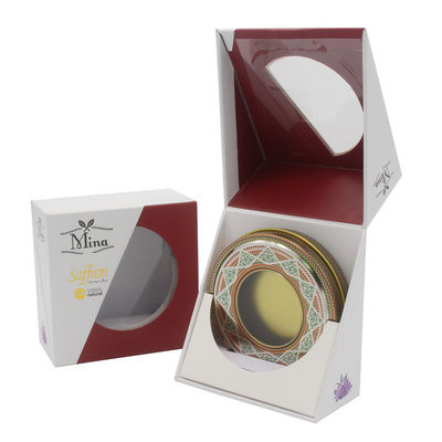 Custom Logo Printed Blank Zafran Saffron Jar Bottle Packing Packages Box