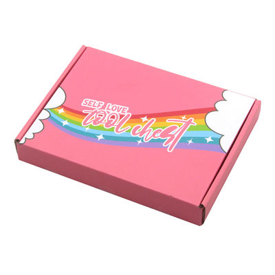 Custom Logo Printing Corrugated Pink Small Custom Mailer Packiging Box