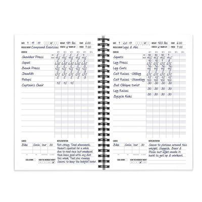 Custom Printing Hardcover Fitness Journal And Planner For Workouts