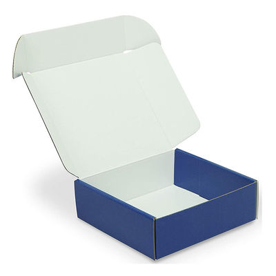 Custom Logo Printing Corrugated Navy Blue Gift Packaging Shipping Box