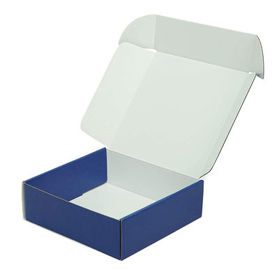 Custom Logo Printing Corrugated Navy Blue Gift Packaging Shipping Box