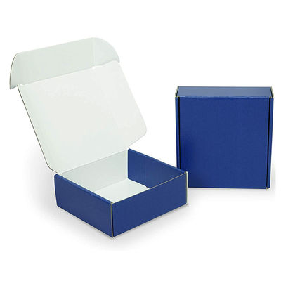 Custom Logo Printing Corrugated Navy Blue Gift Packaging Shipping Box