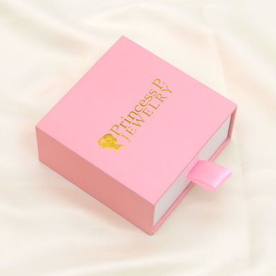 Custom Printed Slide Drawer Jewelry Pouch And Box Luxury Jewelry Packaging Box With Logo