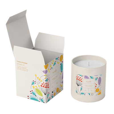 Custom Logo Printed Kraft Iridescent Holographic Candle Packaging Box