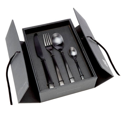 Custom Logo Printed Empty Spoons Forks Knives Cutlery Set Packaging Gift Box