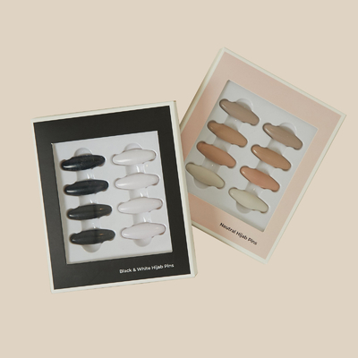 Custom Printed Empty Rubber Band Hairpin Hijab Pin Packaging Box