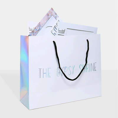 Custom Design Boutique Paper Gift Bag Packaging Branded Paperbag With Logo Print