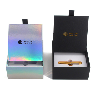 Black Holographic Emballage Cosmetic Lip Balm Gift Packaging Box Luxury Custom Lip Stick Lipstick Lip Gloss Lipgloss Box