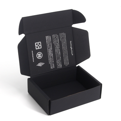 Eco Friendly Custom Logo Printed Black Mailer Shipping Packaging Box