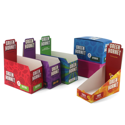 Promotional Shelf Ready Packaging Tear Away Folding Cardboard Counter Display Box