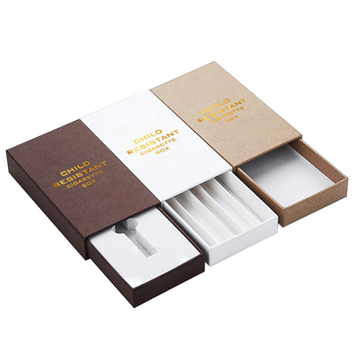 Custom Childproof Children Child Resistant Packaging Boxes Slide Pre Roll Preroll Box Packaging