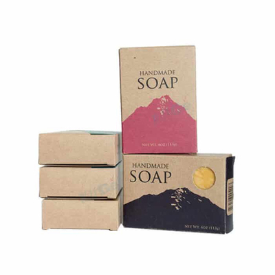 Custom Logo Printing Paper Handmade Soap Bar Packing Boxes For Home Made Soap