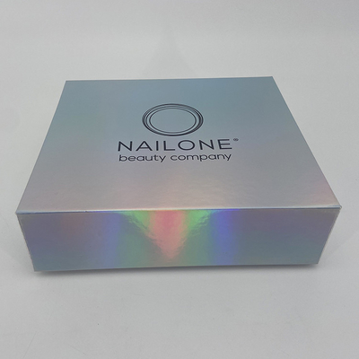 Custom Printed Holographic Rigid Foldable Magnetic Closure Gift Packaging Paper Box