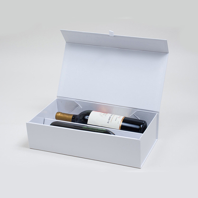 Custom Printed Black Whiskey Cocktail Single Bottle Magnetic Wine Packaging Gift Boxes
