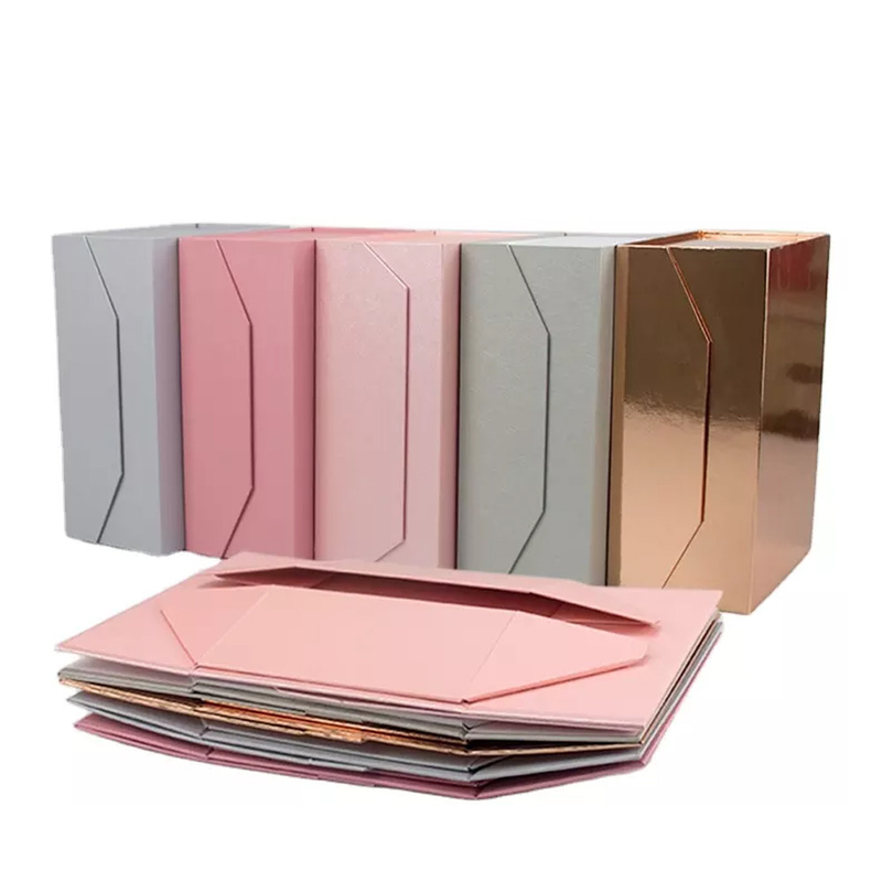 Custom Logo Wedding Dress Rigid Magnetic Folding Cardboard Packaging Paper Gift Box With Ribbon Closure