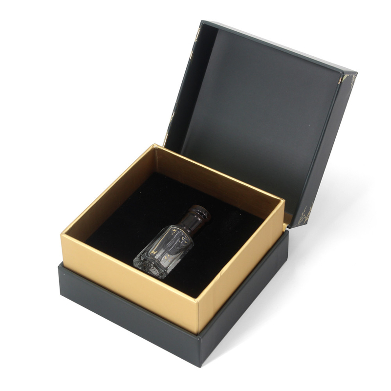 Custom Logo Printed Essential Oil Oud Attar Bottle Packaging Gift Box