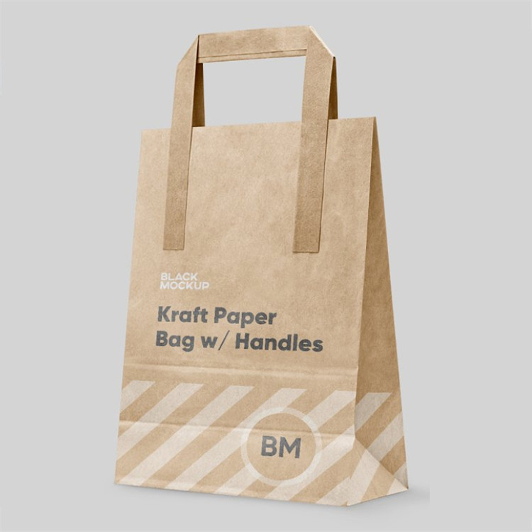 Custom Printing Shopper Paper Bag Kraft Paper Bags With Handles