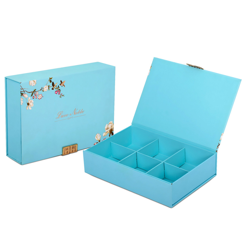 Custom Luxury Moon Cake Mooncake Gift Box Packaging With 6 Compartments