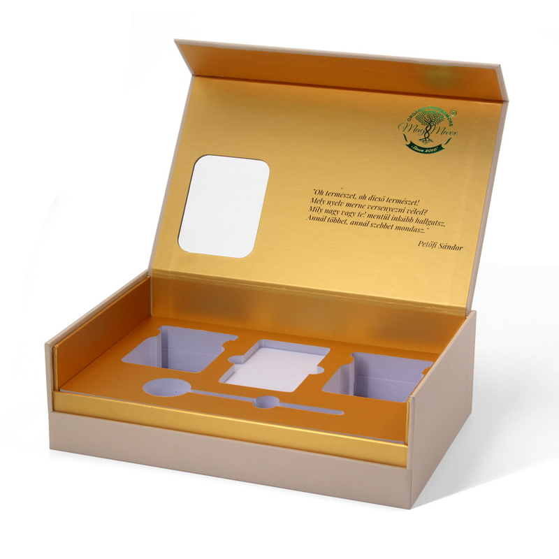 Custom size Luxury Fruit Jam Jar Gift Box With Window For 2 Jam Jars