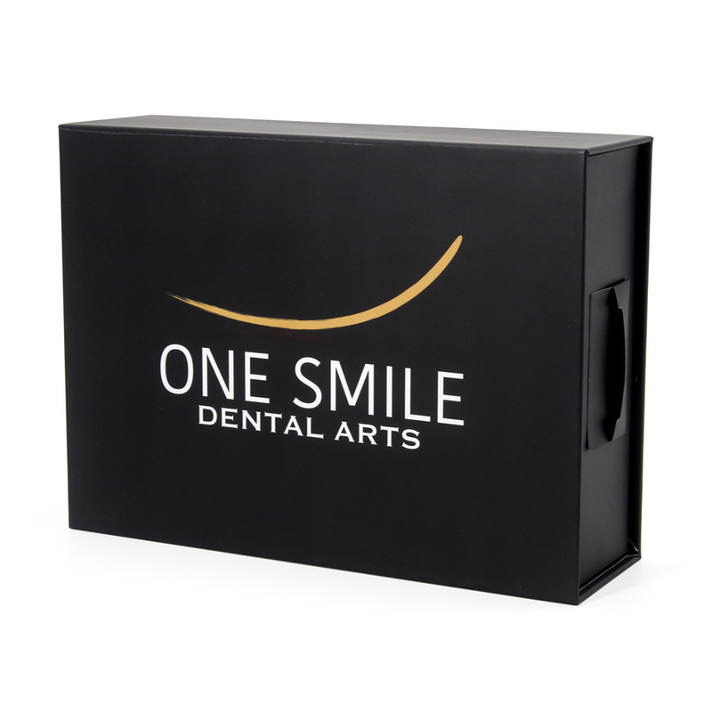 Custom Logo Luxury Magnet Box Black Clear Aligner Packaging Box