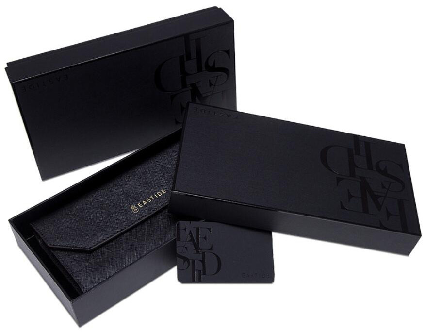 Custom Luxury UV Logo Printed Men'S Gift Wallet Box Packaging