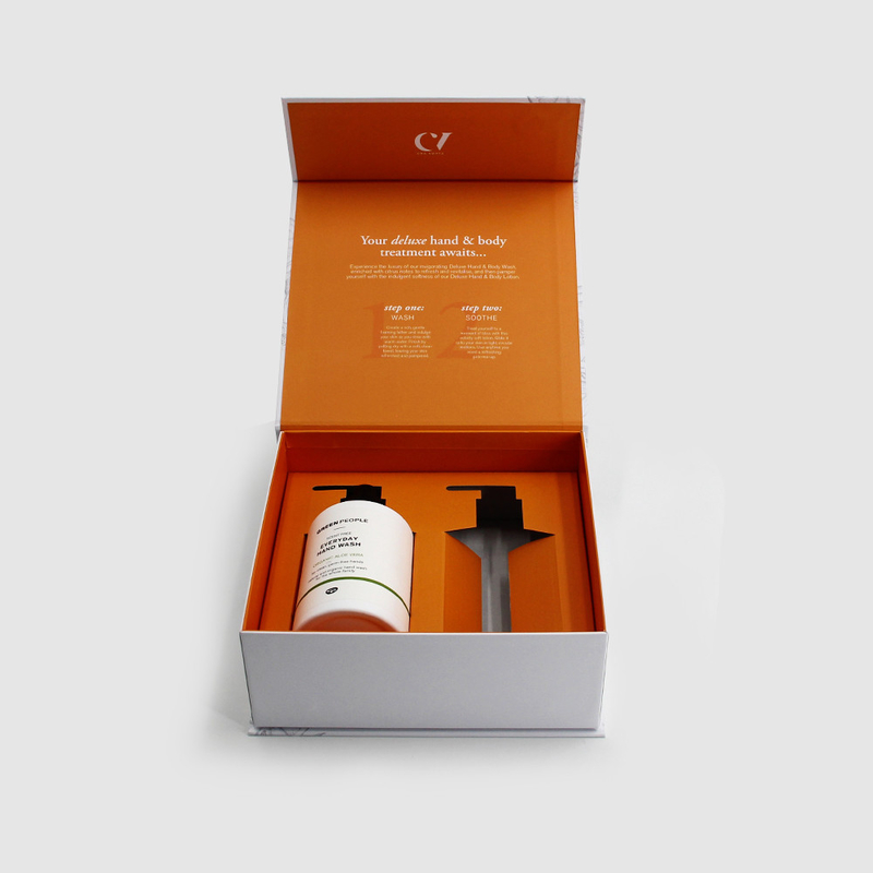 Custom Luxury hand body wash and lotion set Paper Packaging Gift Box With Logo