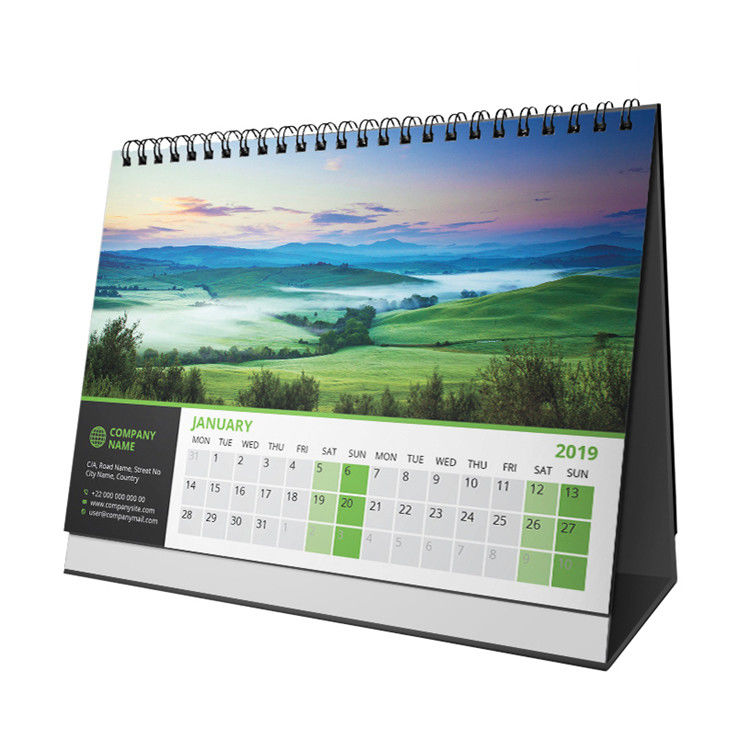 Folding Office Desk Custom Calendar Printing With Business Advertising Printed