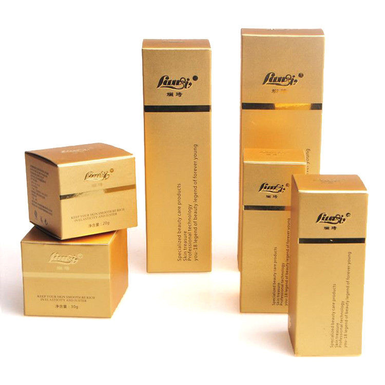Rose Gold Custom Cosmetic Packaging Boxes For Nutritive Skin Care Products