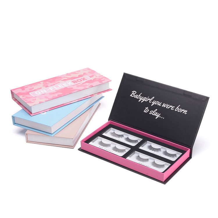 Luxury Printed Eyelash Packing Boxes With Magnetic Closure custom design