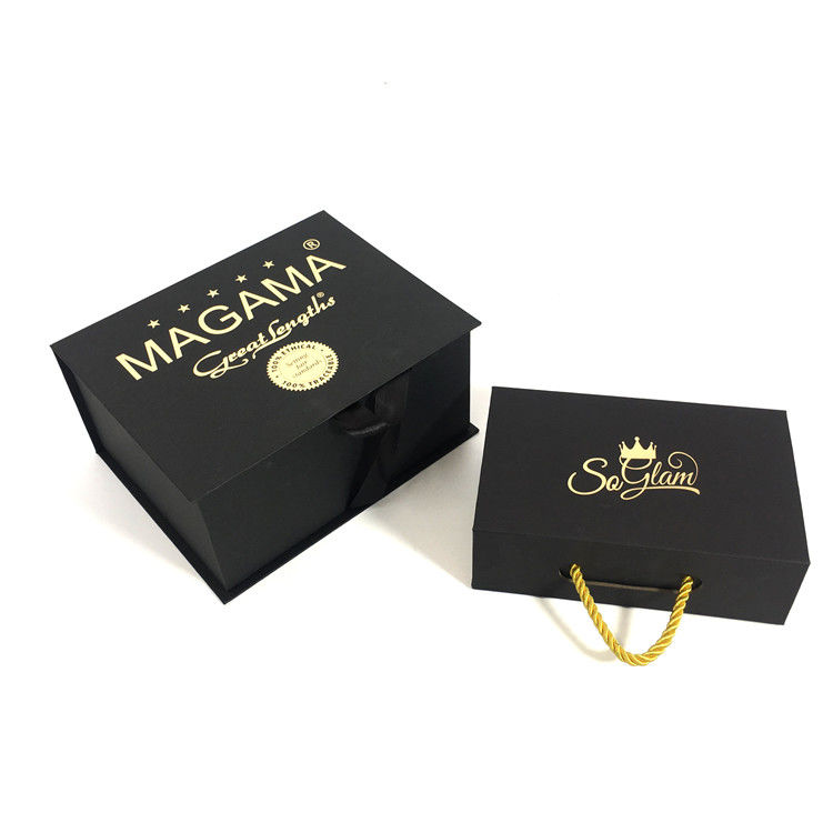 Durable Magnetic Closure Gift Box With PP Rope Handle Personalize Design