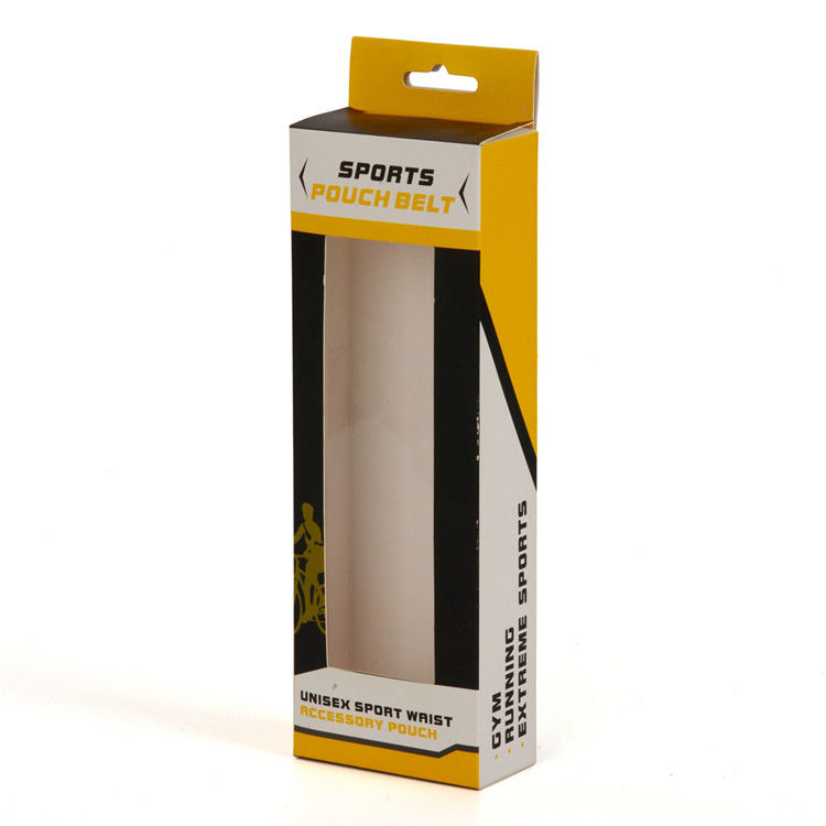 Ivory Board Paper Custom Printed Packaging Box For Sports Pouch Belt