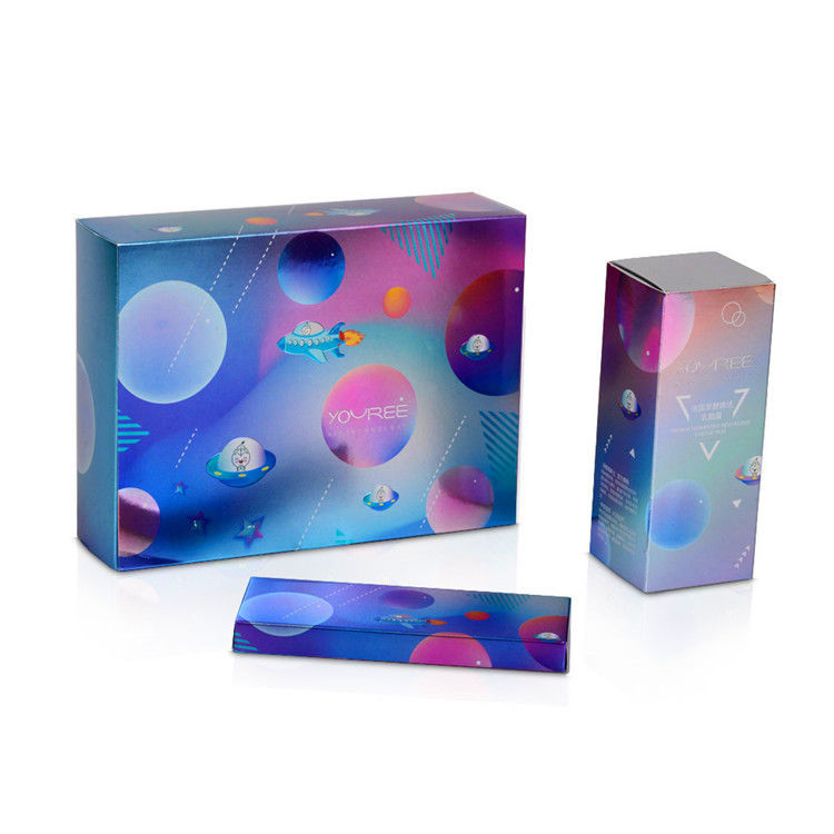 Colorful Printed Cosmetic Paper Box , Custom Logo Skin Care Packaging Box